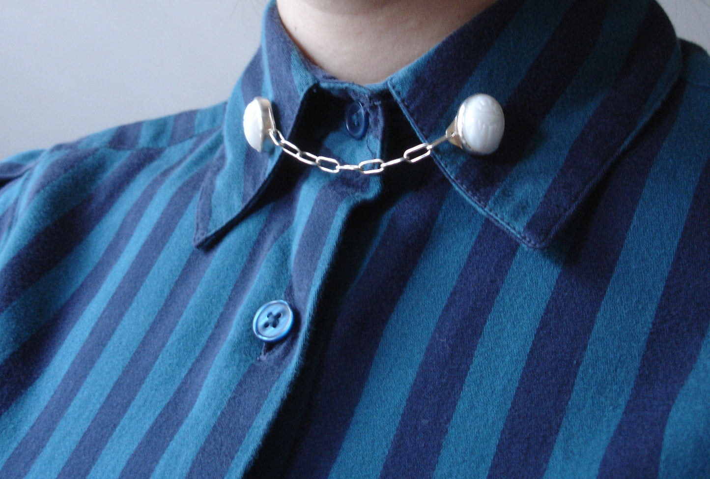 Milk Glass Scarab Brooch