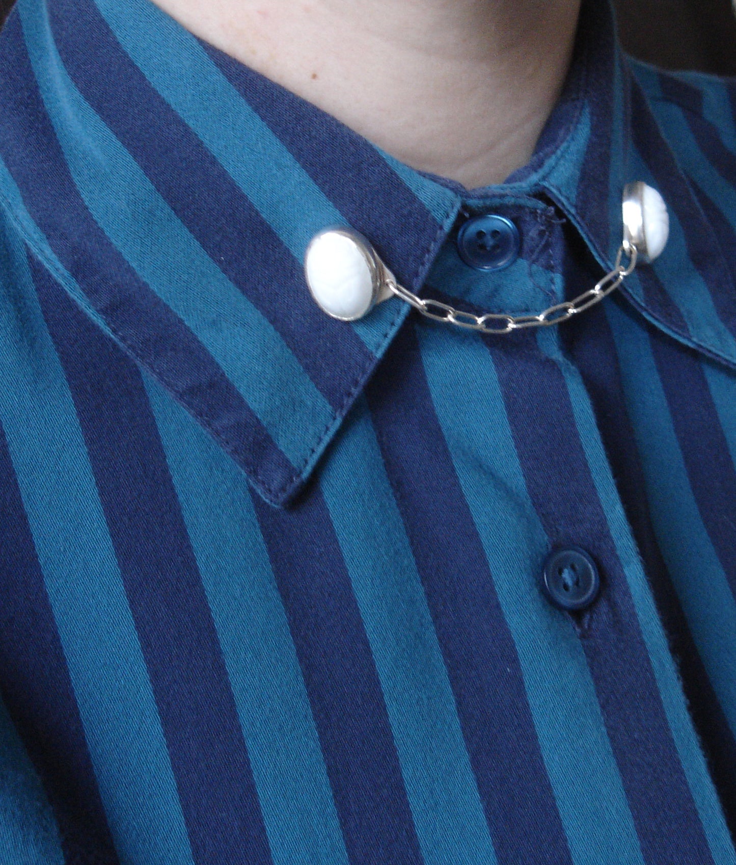 Milk Glass Scarab Brooch